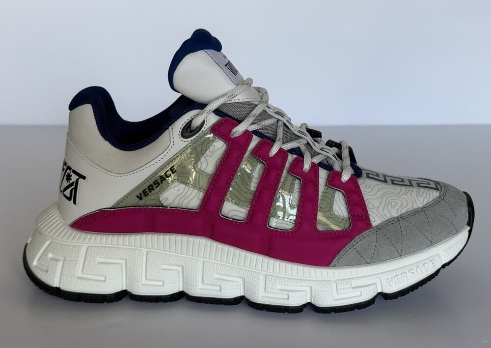 Versace Men's Trigreca Barocco Sneakers White 11.5 US (44.5) IT DSU8094 IT NIB
